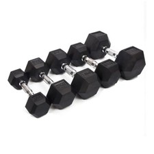Hex Dumbbells Pairs Rubber