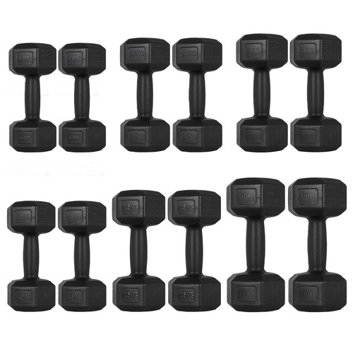 Hex dumbbells pairs rubber - dumbbells,